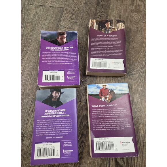 Harlequin Romance Western Cowboy Books Novels Lot of 4 Paperback - Picture 2 of 2